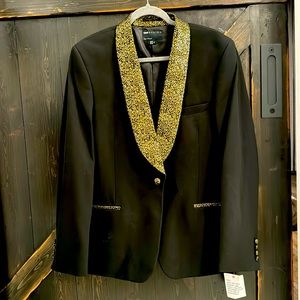 ASOS design, gold tuxedo jacket